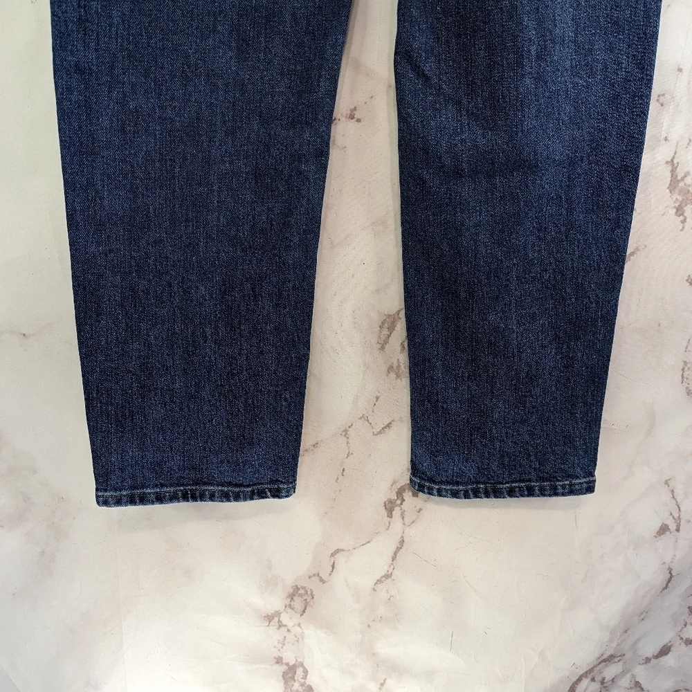 Everlane The Way High Jean Dark Wash Denim Straight Zip Fly Regular - Picture 9 of 11